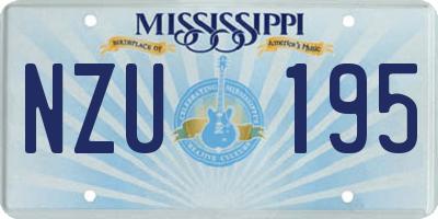 MS license plate NZU195