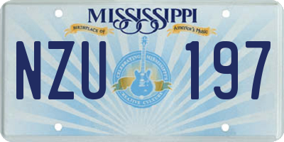 MS license plate NZU197