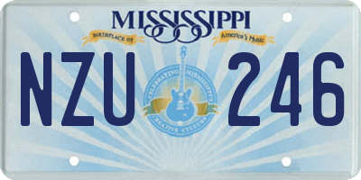 MS license plate NZU246