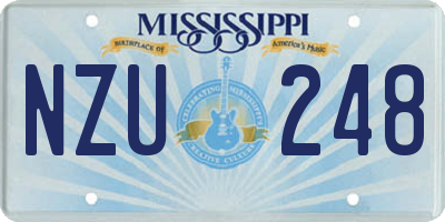MS license plate NZU248