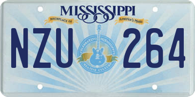 MS license plate NZU264
