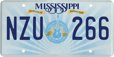 MS license plate NZU266