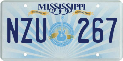 MS license plate NZU267