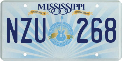 MS license plate NZU268