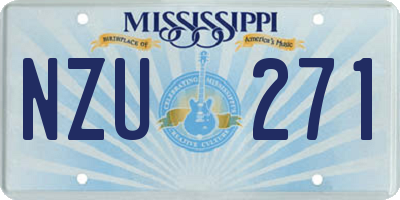 MS license plate NZU271
