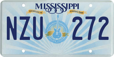MS license plate NZU272