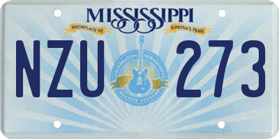 MS license plate NZU273