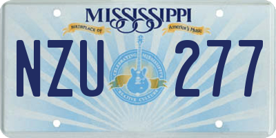 MS license plate NZU277