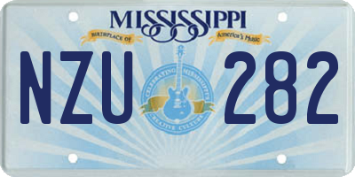 MS license plate NZU282