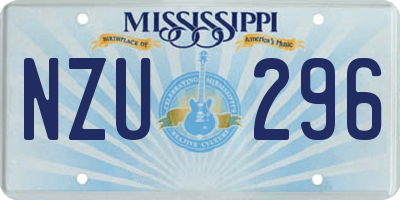 MS license plate NZU296