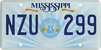 MS license plate NZU299