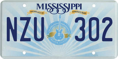 MS license plate NZU302