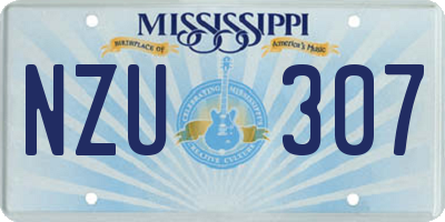 MS license plate NZU307