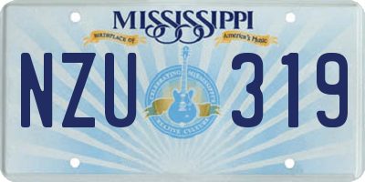 MS license plate NZU319