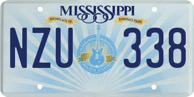 MS license plate NZU338