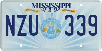 MS license plate NZU339