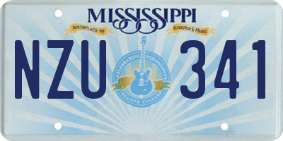 MS license plate NZU341