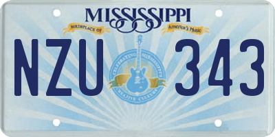 MS license plate NZU343