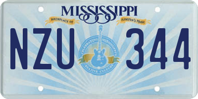 MS license plate NZU344