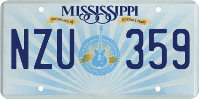 MS license plate NZU359