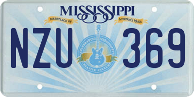 MS license plate NZU369
