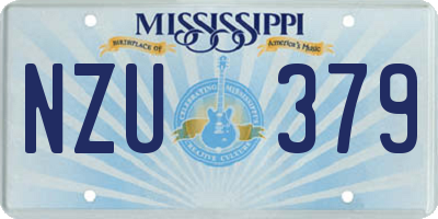 MS license plate NZU379