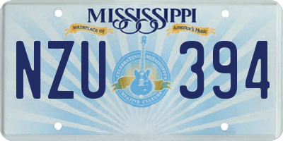 MS license plate NZU394