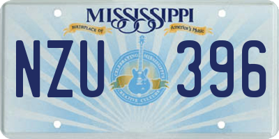 MS license plate NZU396