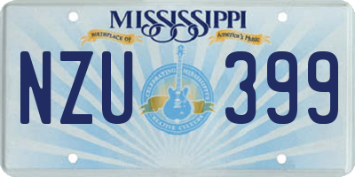 MS license plate NZU399
