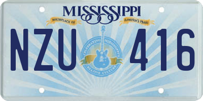MS license plate NZU416