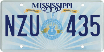 MS license plate NZU435