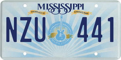 MS license plate NZU441