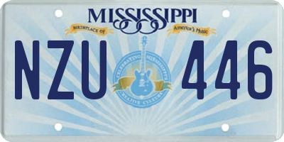 MS license plate NZU446