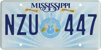 MS license plate NZU447