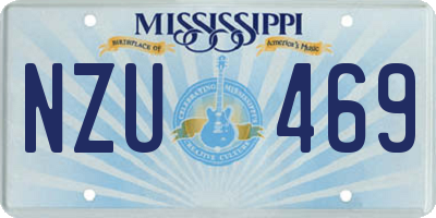 MS license plate NZU469
