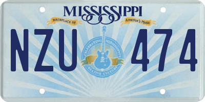 MS license plate NZU474