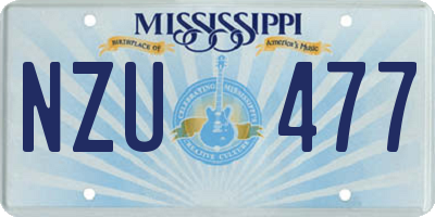 MS license plate NZU477