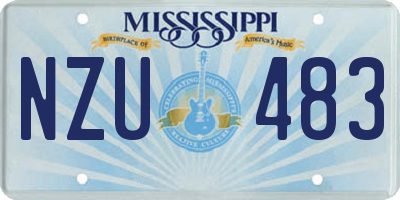 MS license plate NZU483