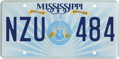 MS license plate NZU484