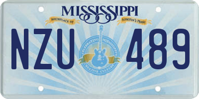 MS license plate NZU489