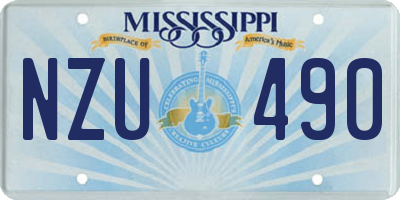 MS license plate NZU490