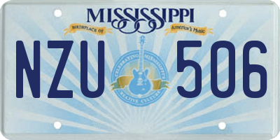 MS license plate NZU506