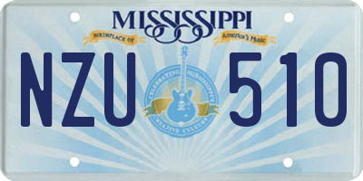 MS license plate NZU510