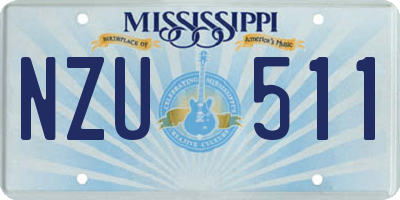 MS license plate NZU511