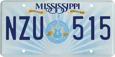 MS license plate NZU515