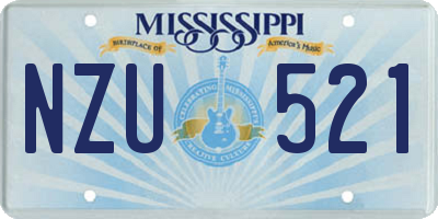 MS license plate NZU521