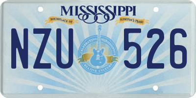 MS license plate NZU526