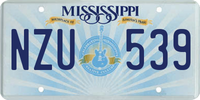 MS license plate NZU539