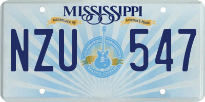 MS license plate NZU547