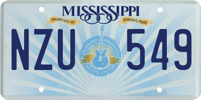 MS license plate NZU549